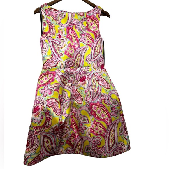 Helen O’Connor Cabana Dress Pink Yellow Paisley Structured NWT Women’s 6 - Picture 2 of 7